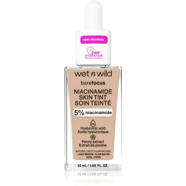 Wet n Wild BareFocus Niacinamide Skin Tint machiaj ușor de hidratare culoare Natural Light (Cool) 32 ml