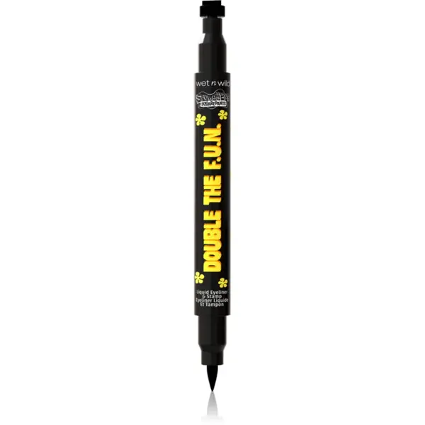Wet n Wild SpongeBob SquarePants Double The F.U.N. Liquid Eyeliner & Stamp tuș multifuncțional pentru ochi culoare Best Day Ever 1.2 ml