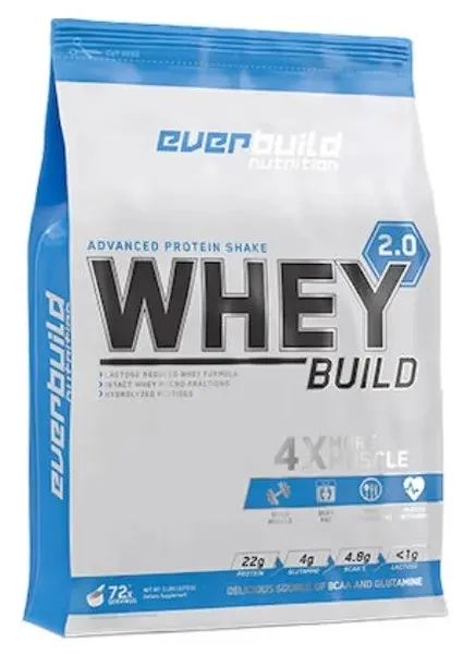 Whey Build 2.0, vanilie, 2270 g, Everbuild