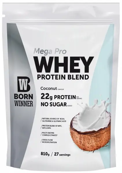 Whey Protein Blend, cocos, 810 g, Born Winner