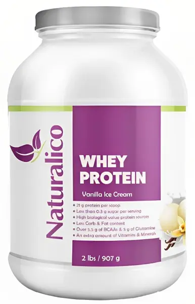 Whey Protein, înghețată de vanilie, 907 g, Naturalico