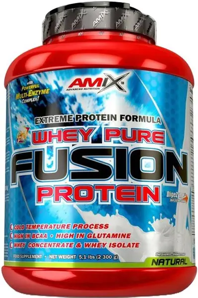 Whey Pure Fusion, banană, 2300 g, Amix