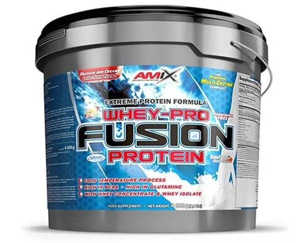 Whey Pure Fusion, ciocolată cu arahide și caramel, 4000 g, Amix