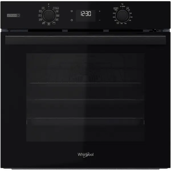 Whirlpool Cuptor incorporabil Whirlpool OMSR58RU1SB, Electric, Multifunctional, 71 l, Autocuratare pirolitica, Display, Gatire aburi - Gentle Steam, Clasa A+, Negru