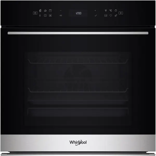 Whirlpool Cuptor incorporabil Whirlpool WOI78PT1SXA, Electric, 73 l, Autocuratare pirolitica, Thenologie al 6-lea simt, Casa A+, Negru/Inox