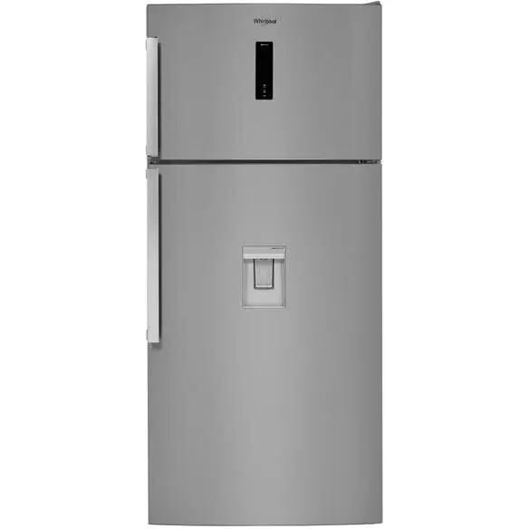 Whirlpool Frigider cu doua usi Whirlpool W84TE 72 X AQUA 2, 574 l, Dual No Frost, Clasa E, Dispenser apa, H 186 cm, Inox