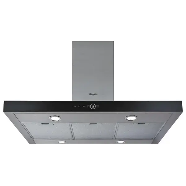 Whirlpool Hota Whirlpool AKR 504 IX, iluminare LED, 4 viteze, 400 m3 / h, Gri