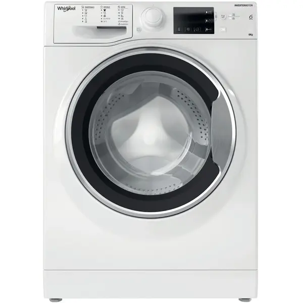 Whirlpool Masina de spalat rufe Slim Whirlpool WRBSB6249WEU, 6 kg, 1200 rpm, Clasa C, Steam Refresh, Motor Inverter, Display digital, Alb