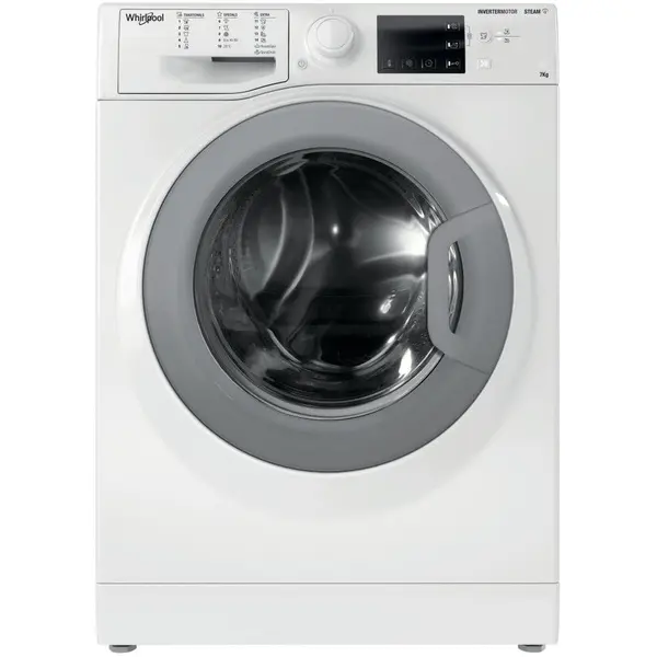 Whirlpool Masina de spalat rufe Slim Whirlpool WRSB7259WSEU, 7 kg, 1200 RPM, Clasa B, Motor Inverter, Display digital, Alb