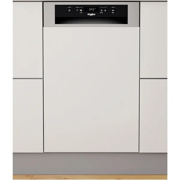 Whirlpool Masina de spalat vase incorporabila Whirlpool WSBC 3M27 X, 10 seturi, 6 programe, Clasa E, 45 cm, Inox
