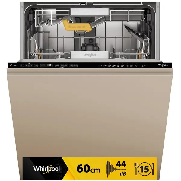 Whirlpool Masina de spalat vase Whirlpool WH8IC15B4M6LHC0, Incorporabila, 15 seturi, Clasa C, Latime 59.8 cm, Negru, WH8IC15B4M6LHC0