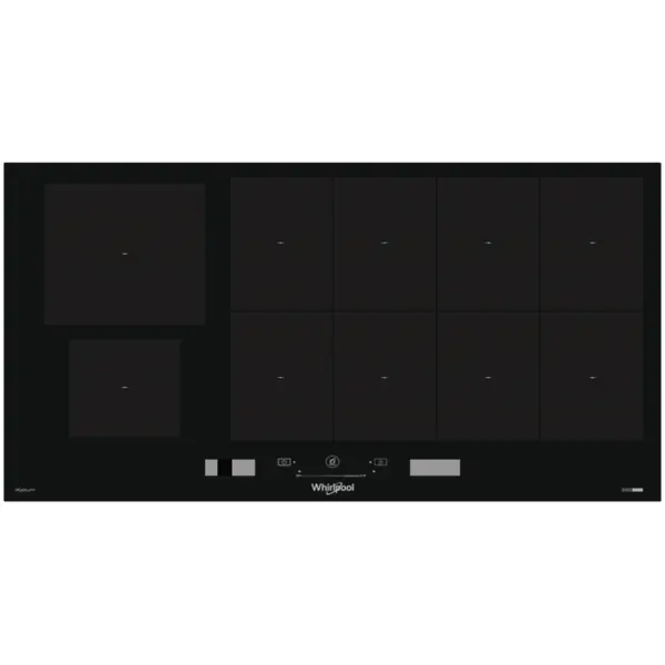 Whirlpool Plita electrica incorporabila Whirlpool SMP 9010 C/NE/IXL, Senzor (buton tactil), 8 zone de gatit, Tehnologia 6. Sense, 86 cm, Negru