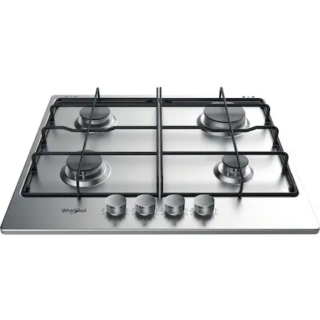 Whirlpool Plita incorporabila Whirlpool TGML 650 IX, Gaz, 4 zone de gatit, 55 cm, Otel inoxidabil