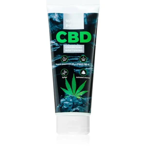 White Pearl CBD Charcoal Whitening Pasta de dinti albire cu cărbune activ cu CBD 75 ml