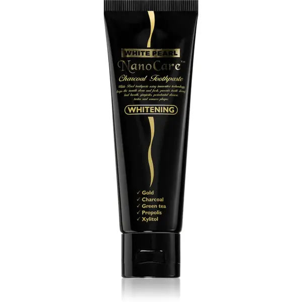 White Pearl NanoCare Whitening pastă de dinți cu nanoparticule de aur și carbon activat 100 g