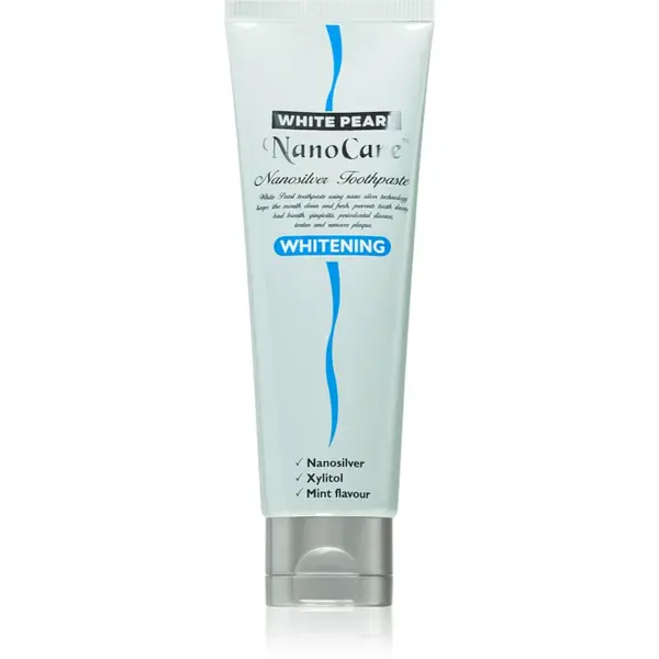 White Pearl NanoCare Whitening Pastă de dinți cu nanoparticule de argint impotriva petelor de pe smalțul dinților 100 g