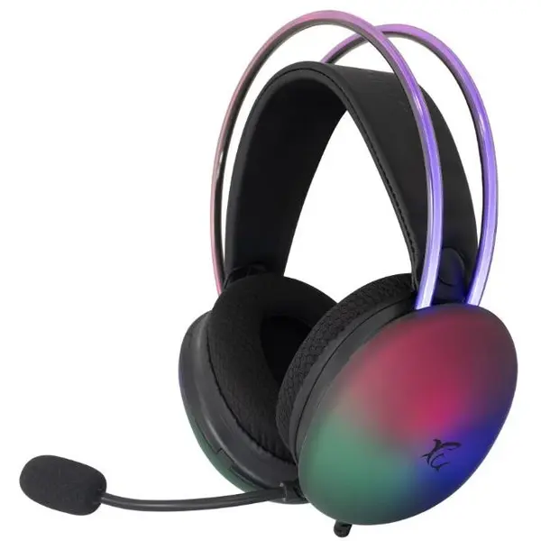 White Shark Casti Gaming cu fir White Shark FIREFLY-B, Over-Ear, Stereo, 50mm Driver, Microfon, Cablu 2m, Iluminare LED, Negru