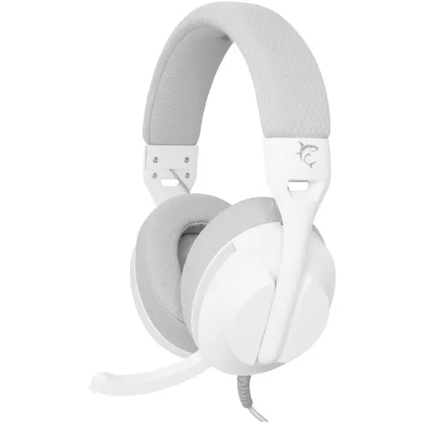 White Shark Casti Gaming cu fir White Shark PARROT, Over-Ear, Stereo, Microfon, compatibil PC, PS4/5, Xbox/MAC, Alb-Gri