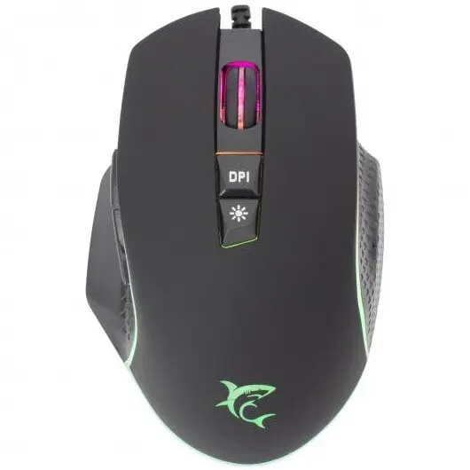 White Shark Mouse Gaming cu fir White Shark GARETH, 6.400 DPI, RGB, Negru