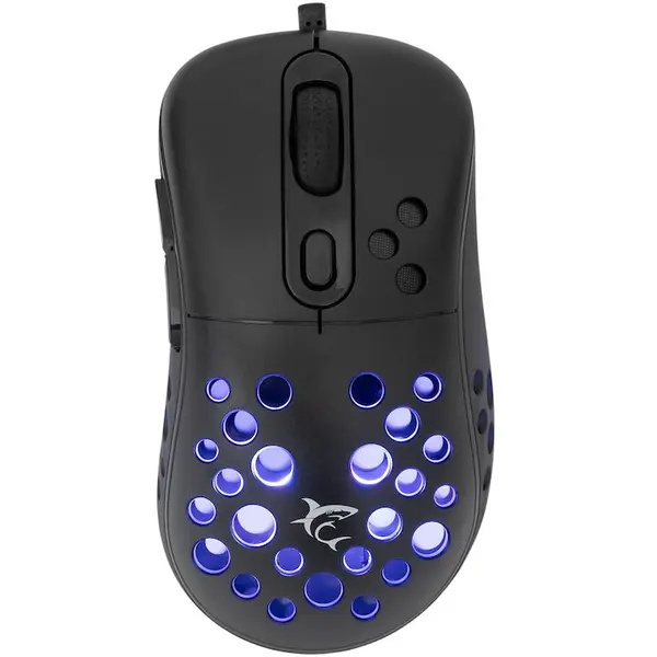 White Shark Mouse Gaming cu fir White Shark GM-5013 AZRAEL, 12.800 DPI, Negru