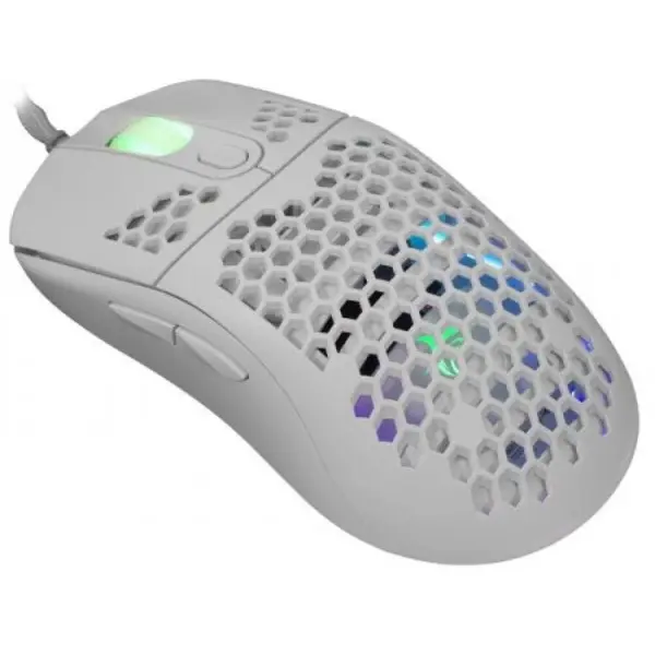 White Shark Mouse gaming White Shark GM-5007 GALAHAD, cu fir, 6.400 DPI, RGB, Alb