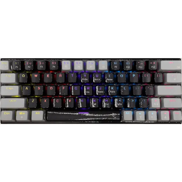 White Shark Tastatura Mecanica Gaming cu fir White Shark WAKIZASHI v2, RED Switch, Gri-Negru