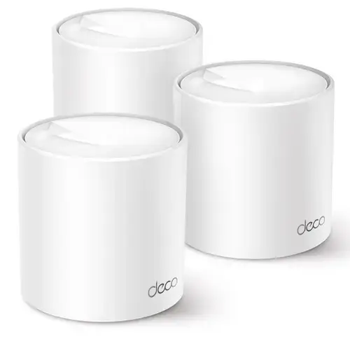 Whole Home Mesh Wireless TP-Link Deco X50, Gigabit, WiFi 6, 3000 Mbps, 3 Pack (Alb)