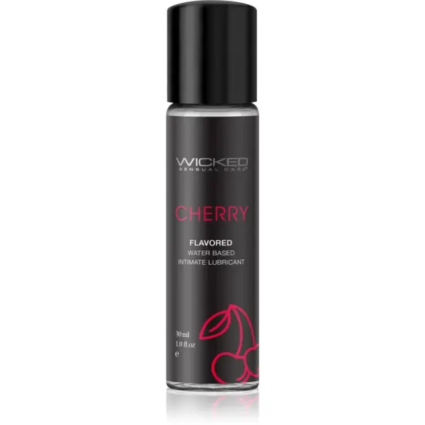 Wicked Aqua Flavored gel lubrifiant cu aromă Cherry 30 ml
