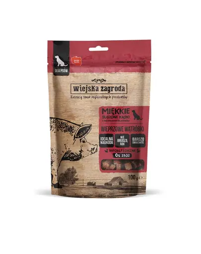 WIEJSKA ZAGRODA Ficăței de Porc delicatesă pentru câini 100 g