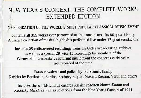 Wiener Philarmoniker: New Year's Concert: The Complete Works | Wiener Philarmoniker, Various Artists