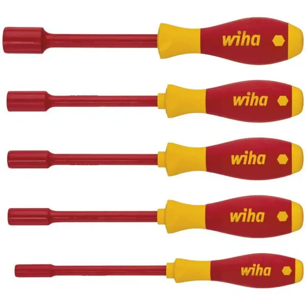 WIHA Set 5 Chei tubulare tip surubelnita, Wiha, Rosu