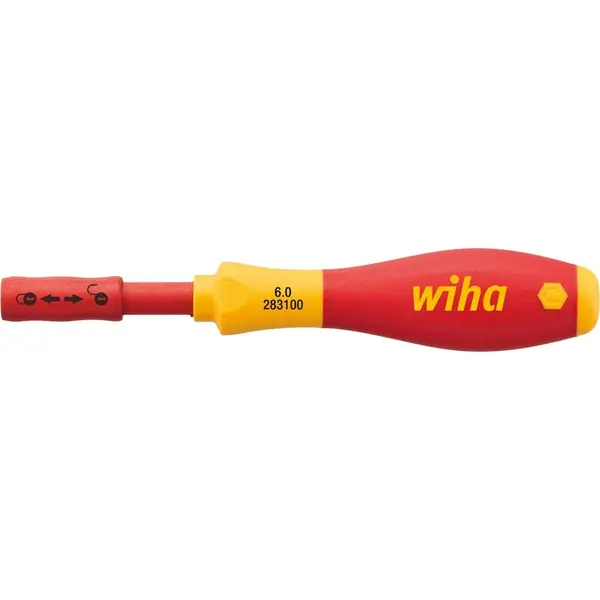 WIHA Suport pentru surubelnita Wiha SoftFinish electric slimVario, pentru slimBits de 6 mm, Rosu-Galben