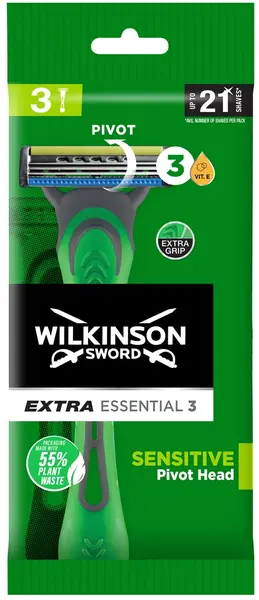 Wilkinson Sword aparate de ras Extra3 Essential Sensitive, 3 buc