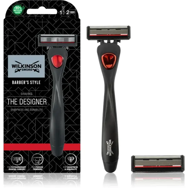 Wilkinson Sword Barber's Style The Architect aparat de ras + rezervă 2 pc