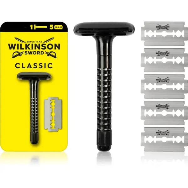 Wilkinson Sword Classic aparat de ras + lame de rezervă 5 pc