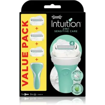 Wilkinson Sword Intuition 2in1 Soap & Shave Sensitive aparat de ras + capete de schimb