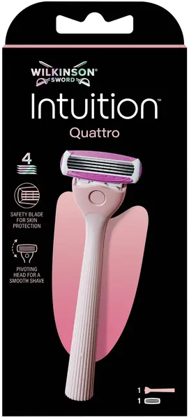 Wilkinson Sword Intuition Sistem de ras Quattro, cu 1 lamă de rezervă