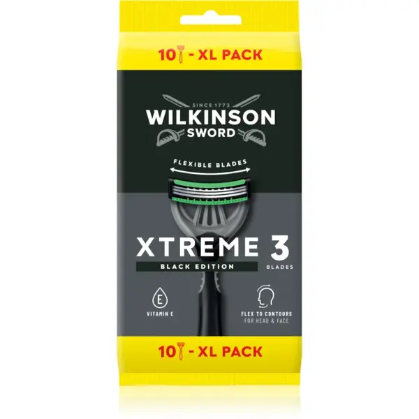 Wilkinson Sword Xtreme 3 Black Edition aparat de ras de unică folosință pentru barbati 10 buc