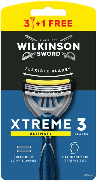 Wilkinson Sword Xtreme3 Set aparate de ras pentru bărbați Ultimate, 3 + 1 buc