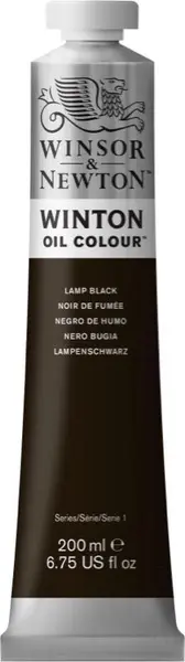 Winsor & Newton Winton Vopsea de ulei Winton - Lamp Black, 200 ml