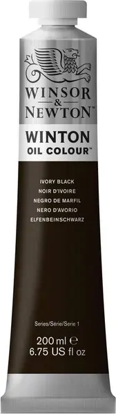 Winsor & Newton Winton Vopsea de ulei Winton - Negru, 200 ml