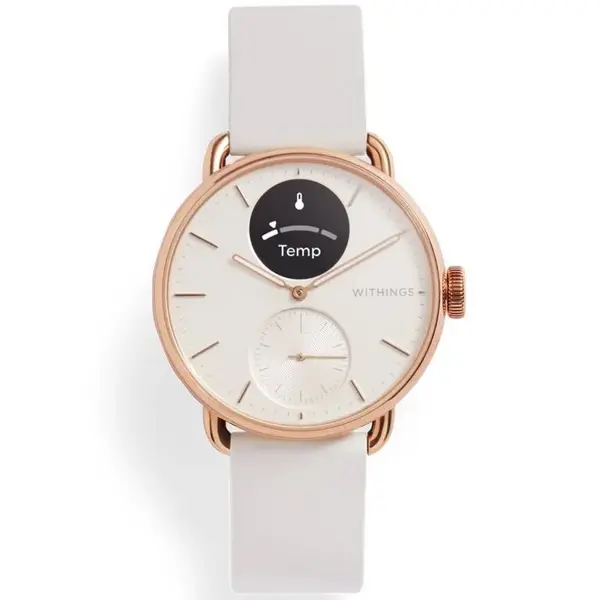Withings Smartwatch Withings Scanwatch 2, 38mm, Alb-Auriu