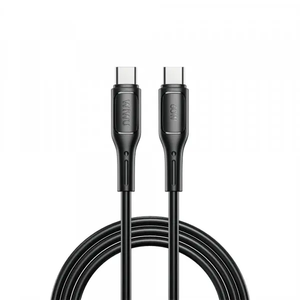 WIWU Cablu Date si Incarcare USB-C - USB-C WiWu Wi-C043E Starlink, 60W, 1m, Negru