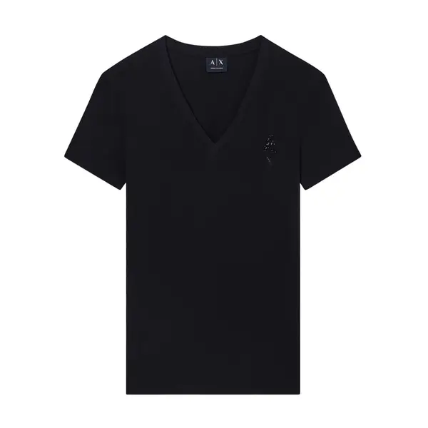 Women regular fit t-shirt in cotton jersey black L