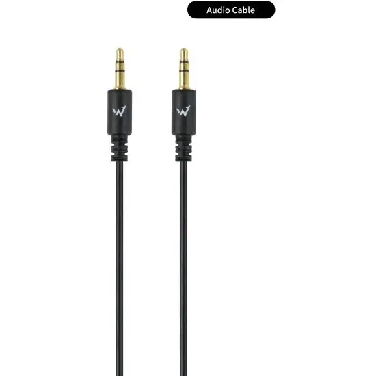 Wonder Cablu audio Wonder WC110JFBK, 3.5 mm Jack, lungime 1.5 m, Negru
