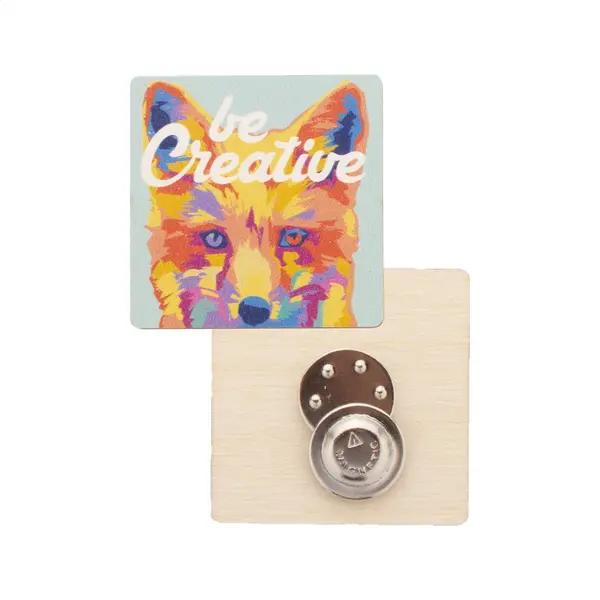 WooBadge ecuson magnetic, personalizat - natural