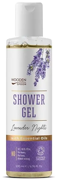 Wooden Spoon Lavender Nights Gel de duș, 200 ml