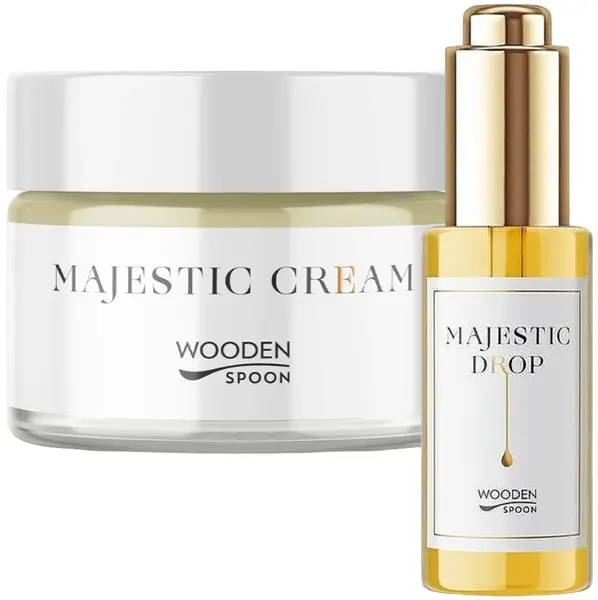 Wooden Spoon Majestic Set - Cremă de față și Ser, 50 + 30 ml