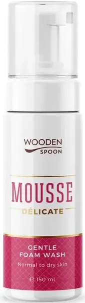Wooden Spoon Spumă de curățare a feței Mousse delicate, 150 ml
