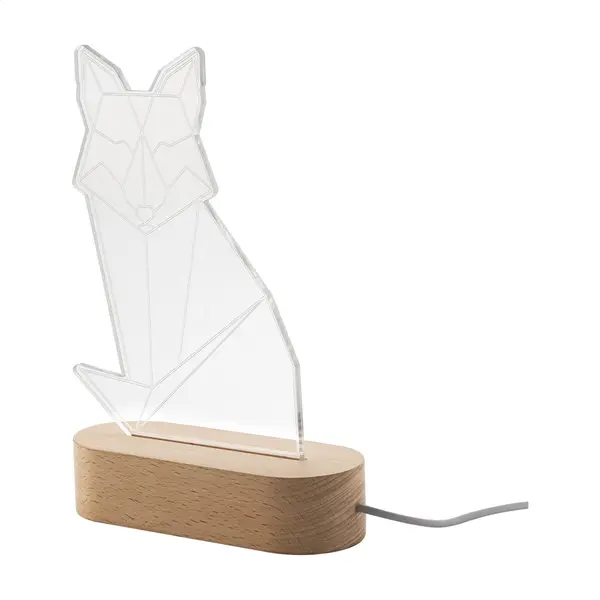 Woodify trofeu cu lumină LED - transparent